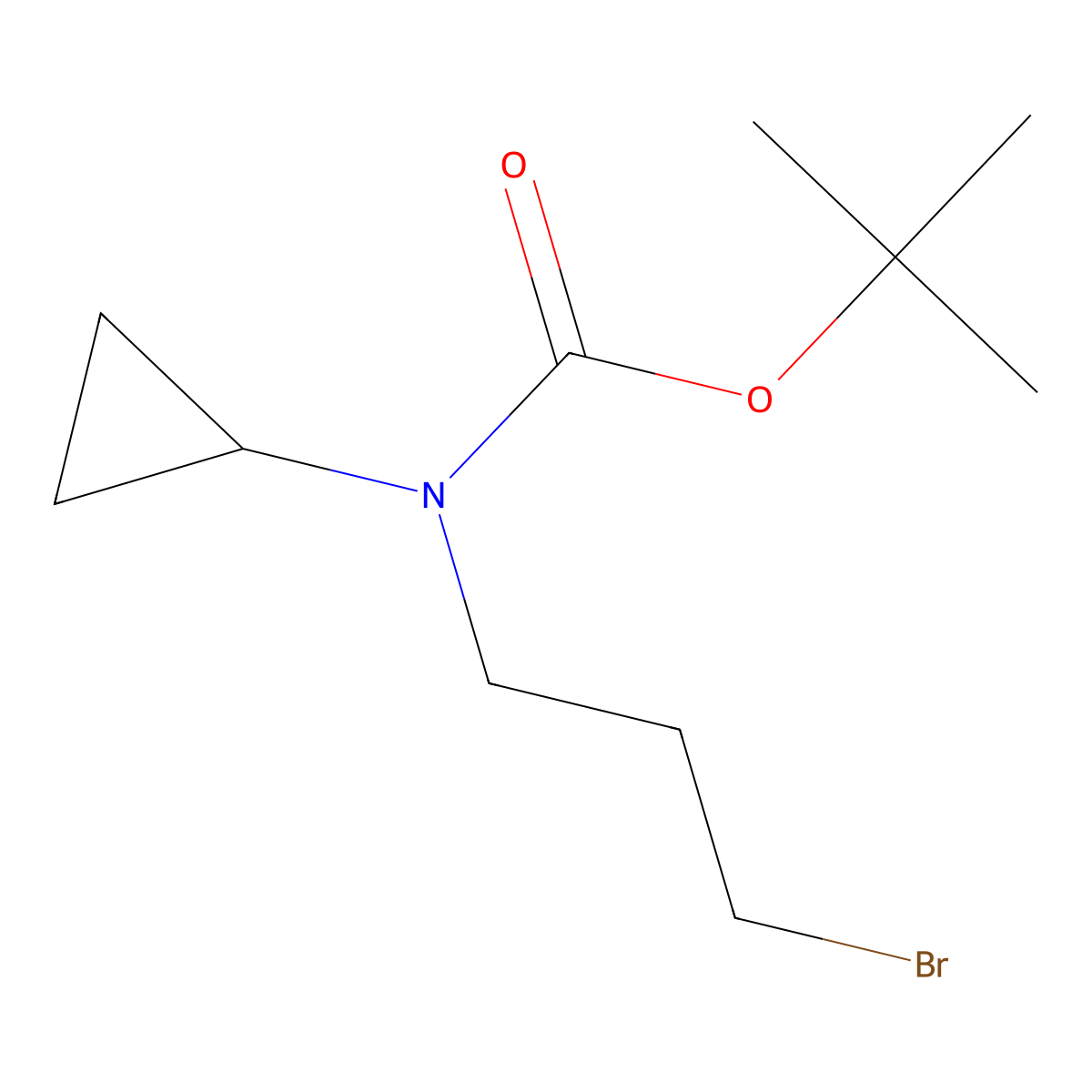 tert-butyl N-(3-bromopropyl)-N-cyclopropylcarbamate molecular structure, CAS 862718-33-0