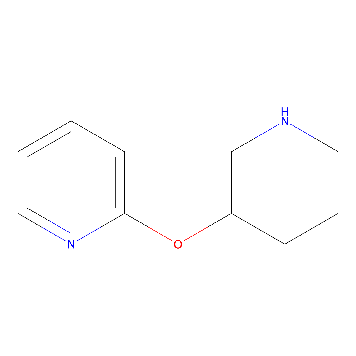 2-(Piperidin-3-yloxy)pyridine molecular structure, CAS 862718-70-5