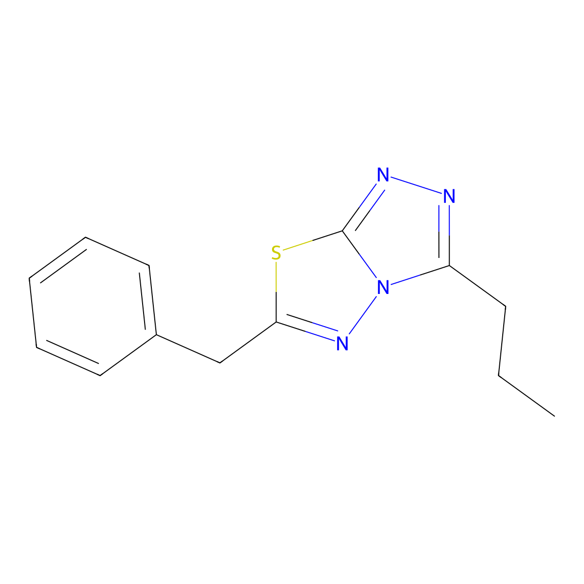 6-Benzyl-3-propyl[1,2,4]triazolo[3,4-b][1,3,4]thiadiazole molecular structure, CAS 862720-60-3