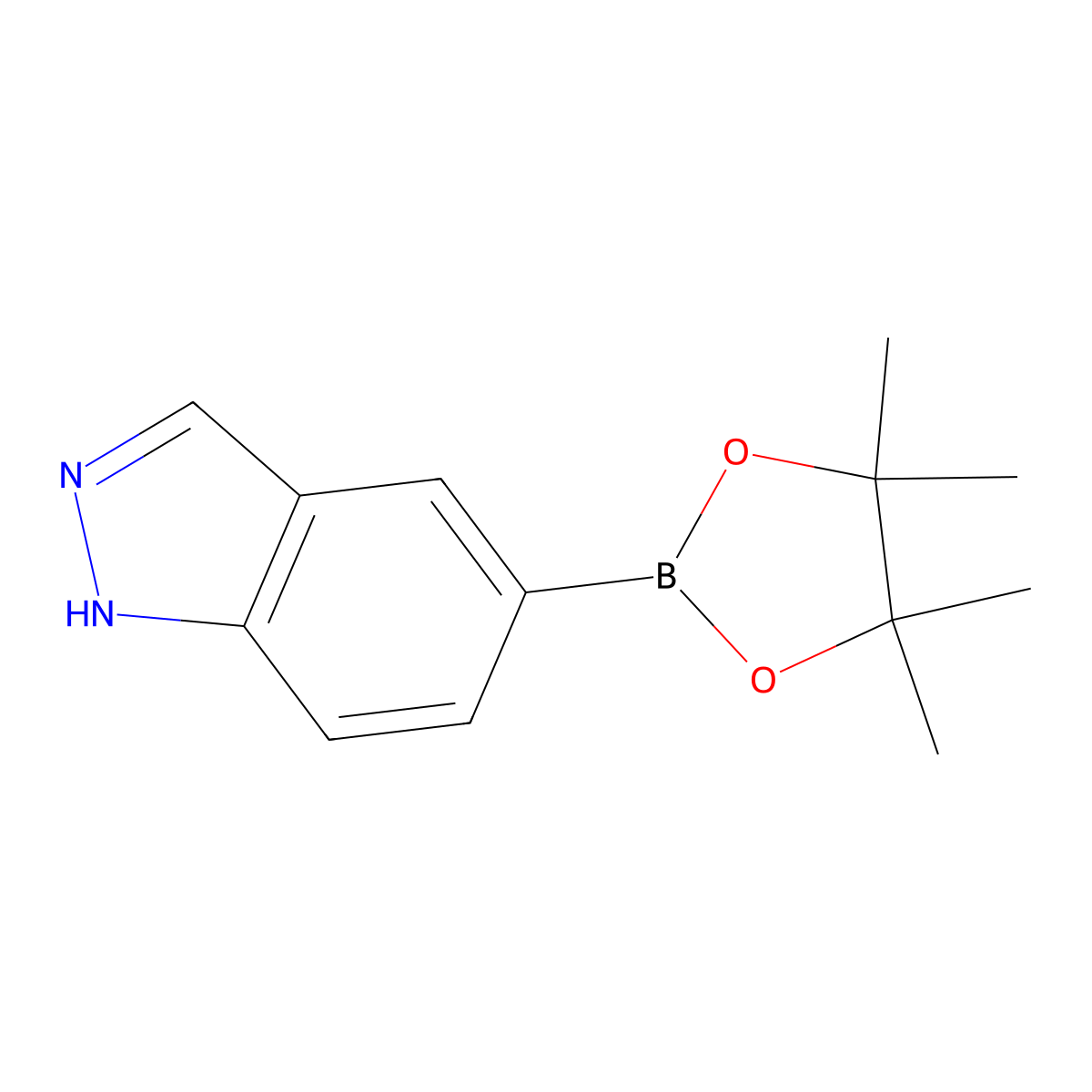 1H-Indazole-5-boronic acid pinacol ester molecular structure, CAS 862723-42-0