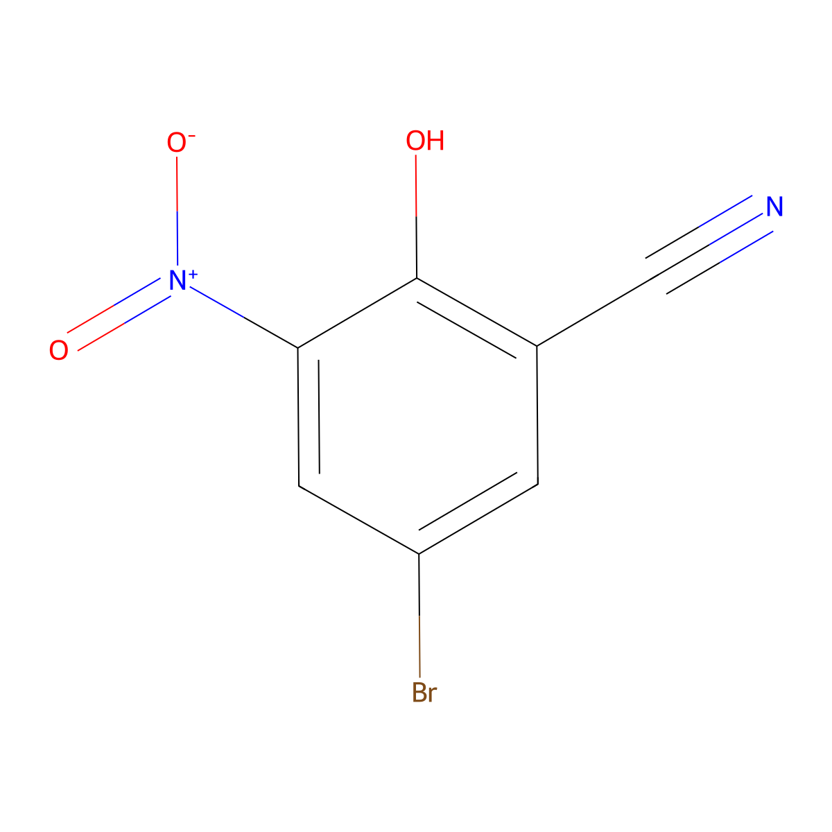 5-Bromo-2-hydroxy-3-nitrobenzonitrile molecular structure, CAS 862728-34-5