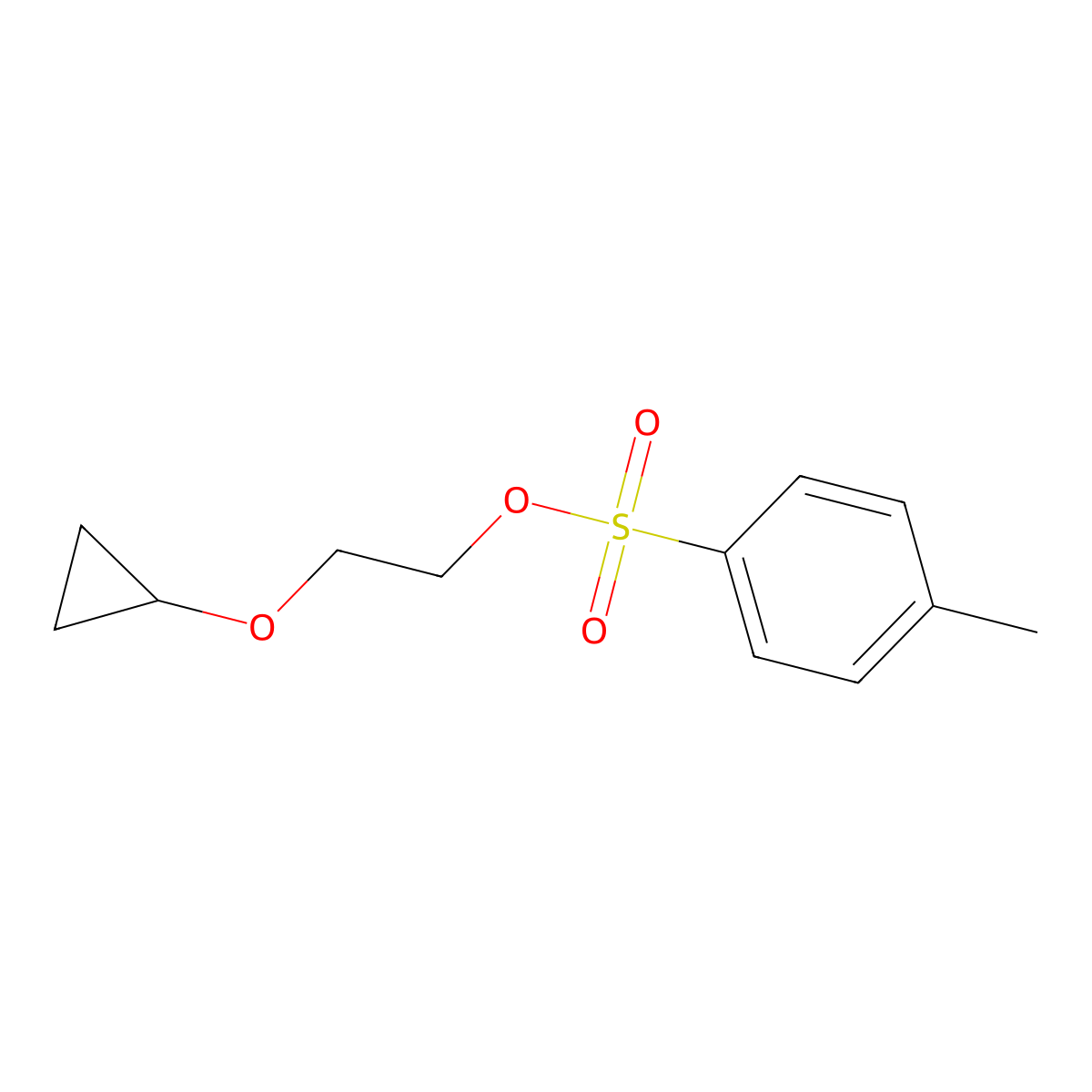 Toluene-4-sulfonic acid 2-cyclopropoxy-ethyl ester molecular structure, CAS 862728-59-4