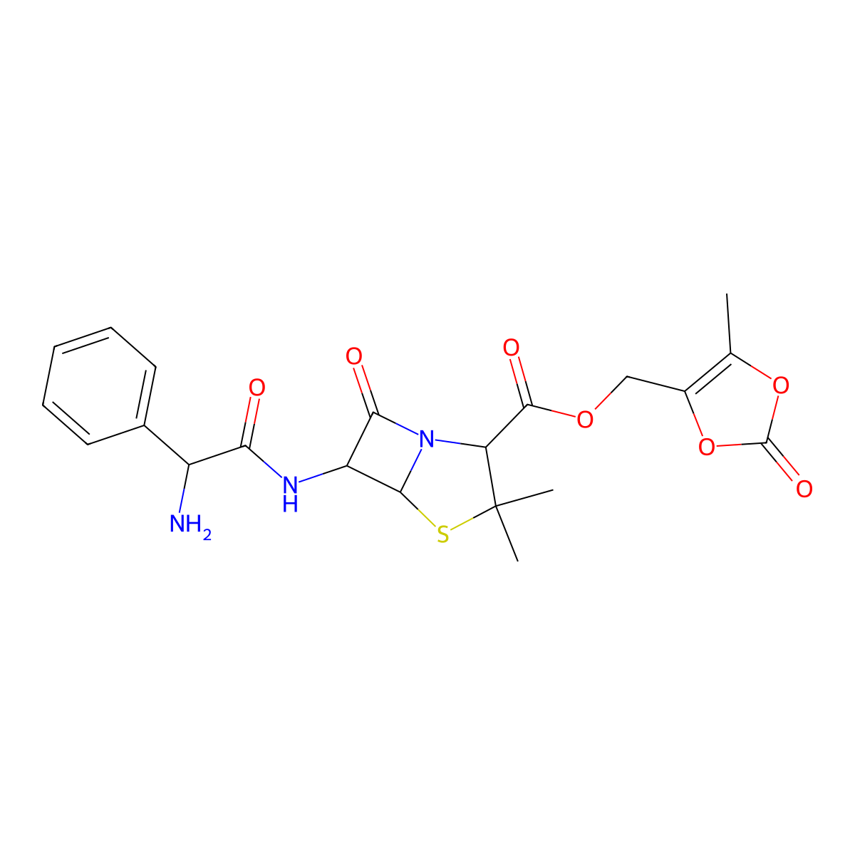 Lenampicillin molecular structure, CAS 86273-18-9