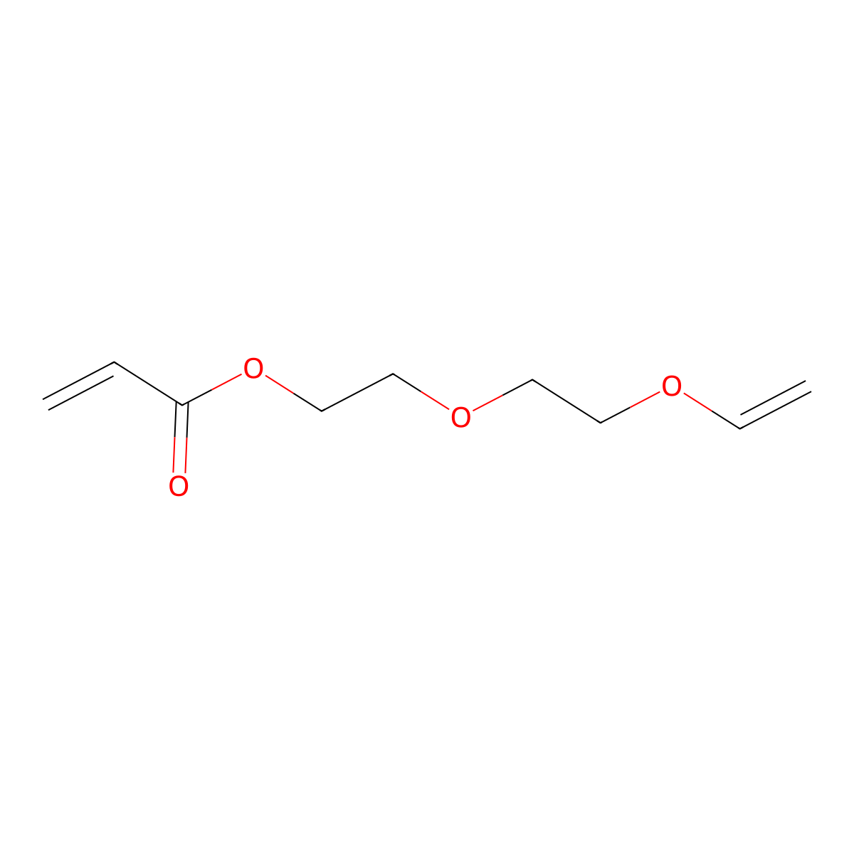 2-Propenoic acid, 2-(2-(ethenyloxy)ethoxy)ethyl ester molecular structure, CAS 86273-46-3