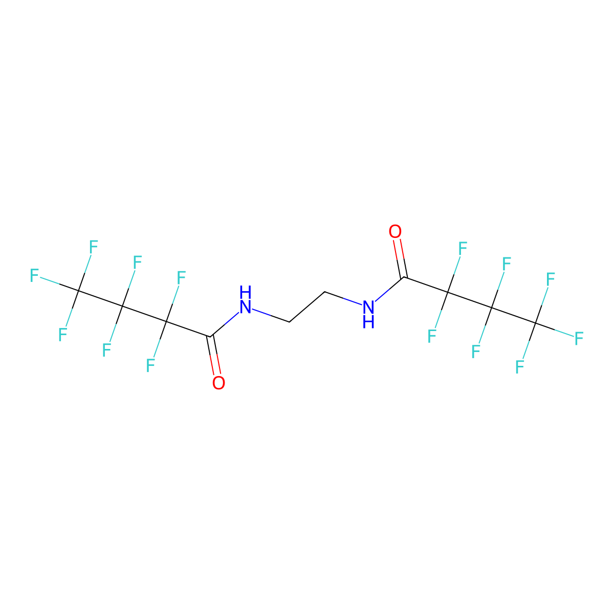 2,2,3,3,4,4,4-heptafluoro-N-[2-(2,2,3,3,4,4,4-heptafluorobutanoylamino)ethyl]butanamide molecular structure, CAS 86273-64-5