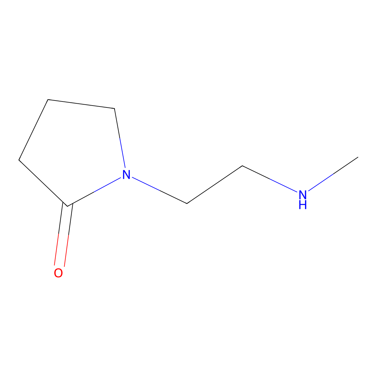 1-(2-(Methylamino)ethyl)pyrrolidin-2-one molecular structure, CAS 86273-80-5