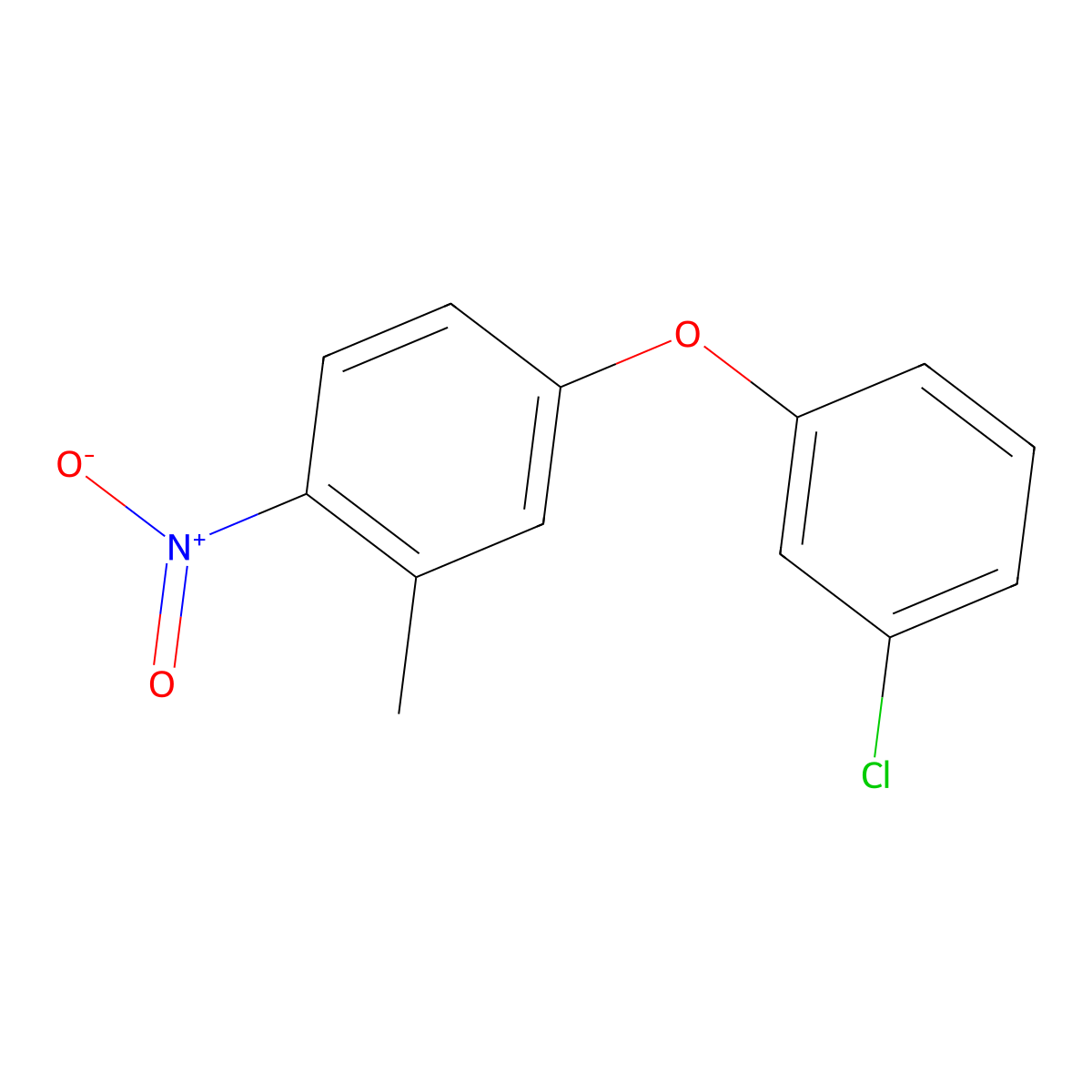 4-(3-Chlorophenoxy)-2-methyl-1-nitrobenzene molecular structure, CAS 862731-11-1