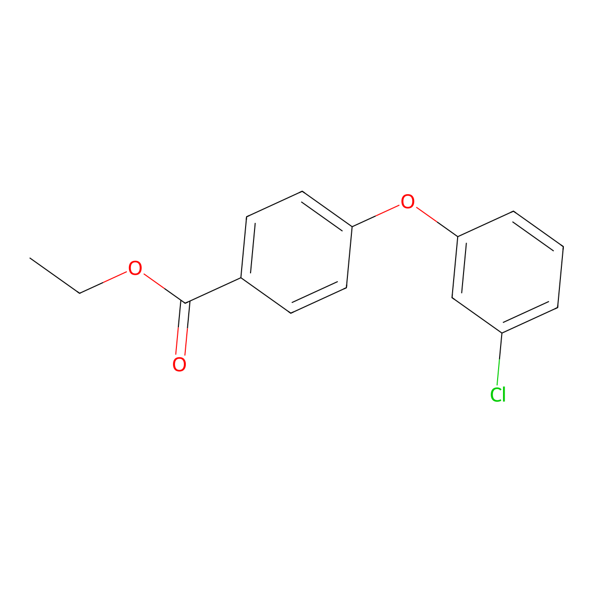 Ethyl 4-(3-chlorophenoxy)benzoate molecular structure, CAS 862731-13-3