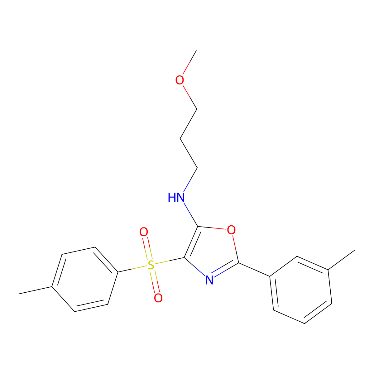 N-(3-Methoxypropyl)-4-(4-methylbenzenesulfonyl)-2-(3-methylphenyl)-1,3-oxazol-5-amine molecular structure, CAS 862739-54-6