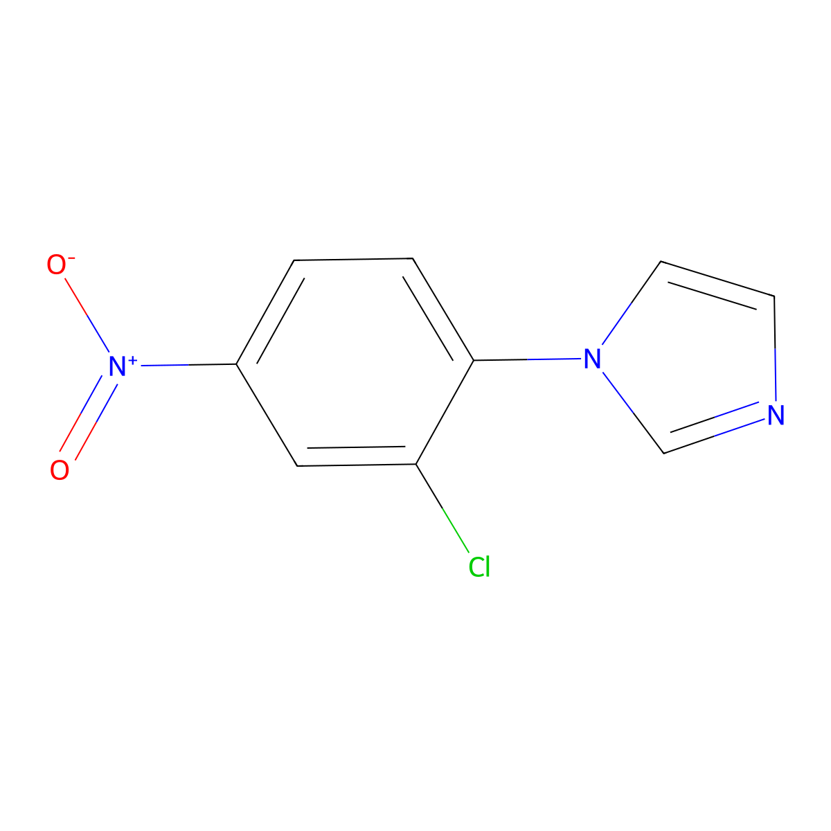 1-(2-chloro-4-nitrophenyl)-1H-imidazole molecular structure, CAS 862776-43-0
