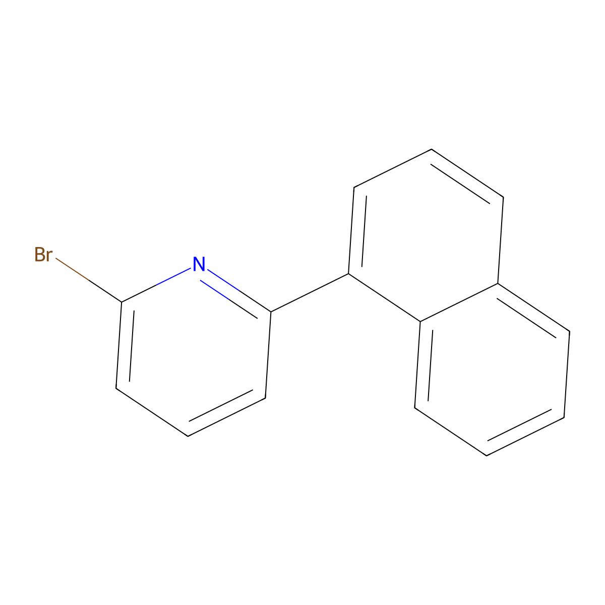 2-Bromo-6-(1-naphthalenyl)pyridine molecular structure, CAS 862776-61-2