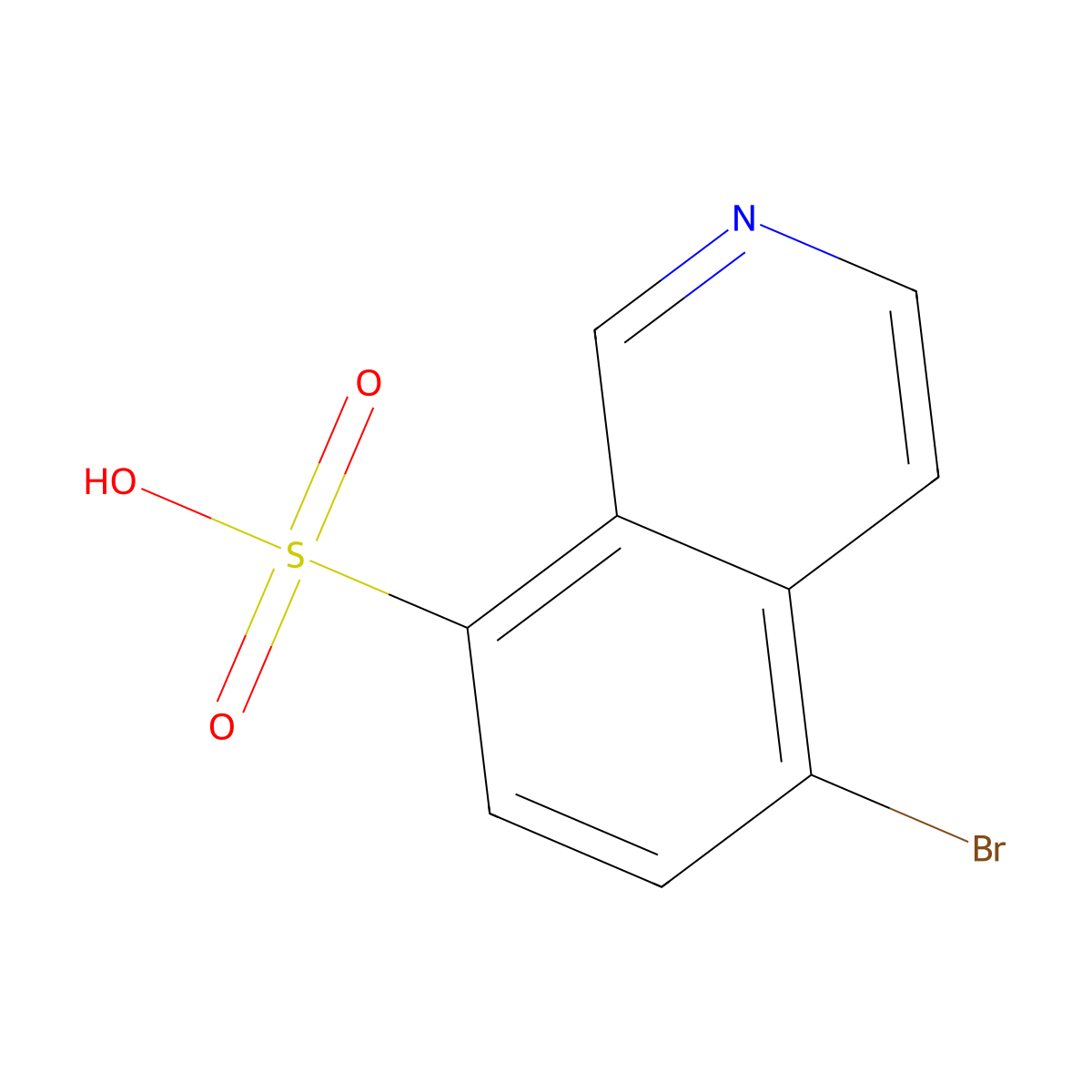 5-Bromoisoquinoline-8-sulfonic acid molecular structure, CAS 862777-69-3