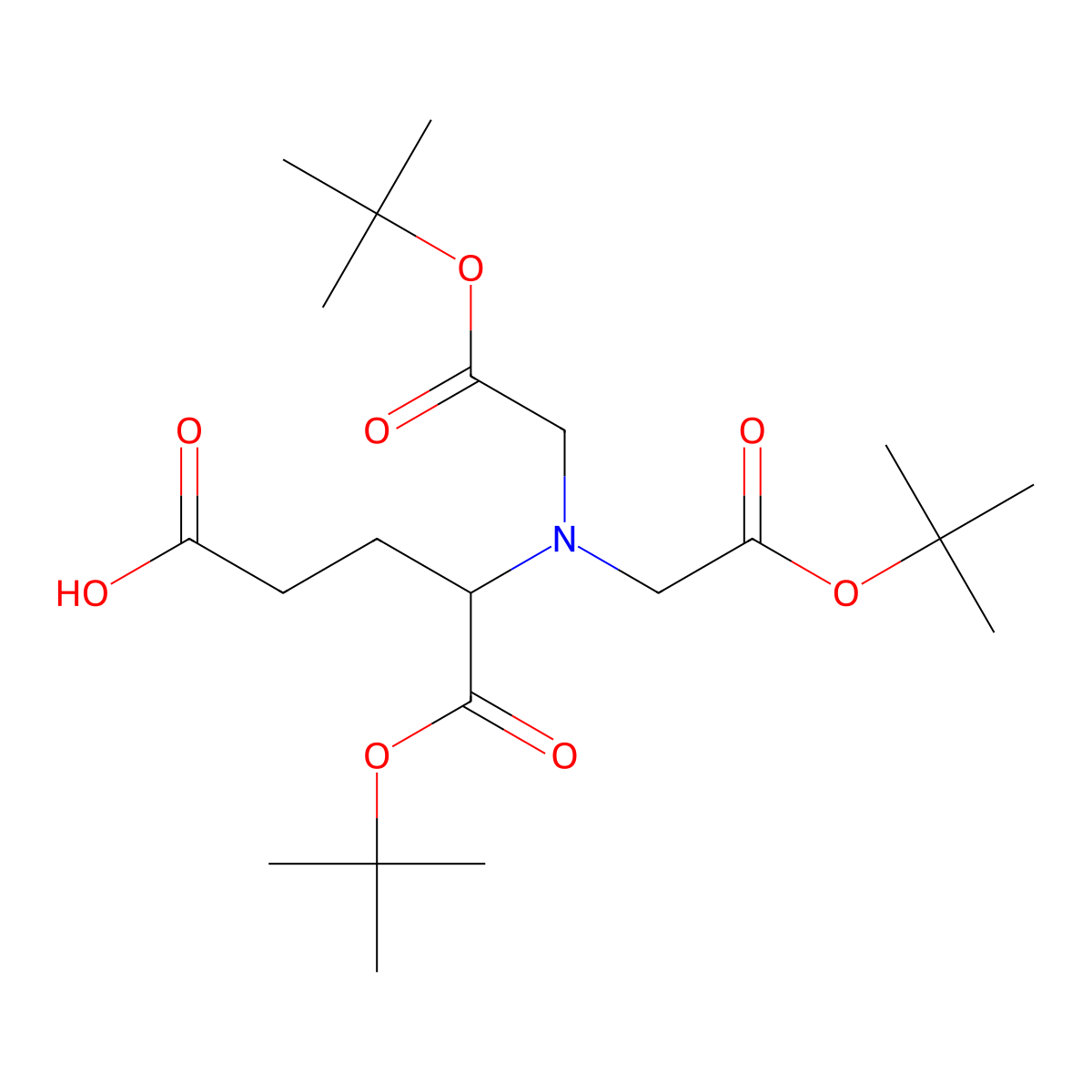 N,N-Bis[2-(1,1-dimethylethoxy)-2-oxoethyl]-L-glutamic Acid 1-(1,1-Dimethylethyl) Ester molecular structure, CAS 862778-55-0