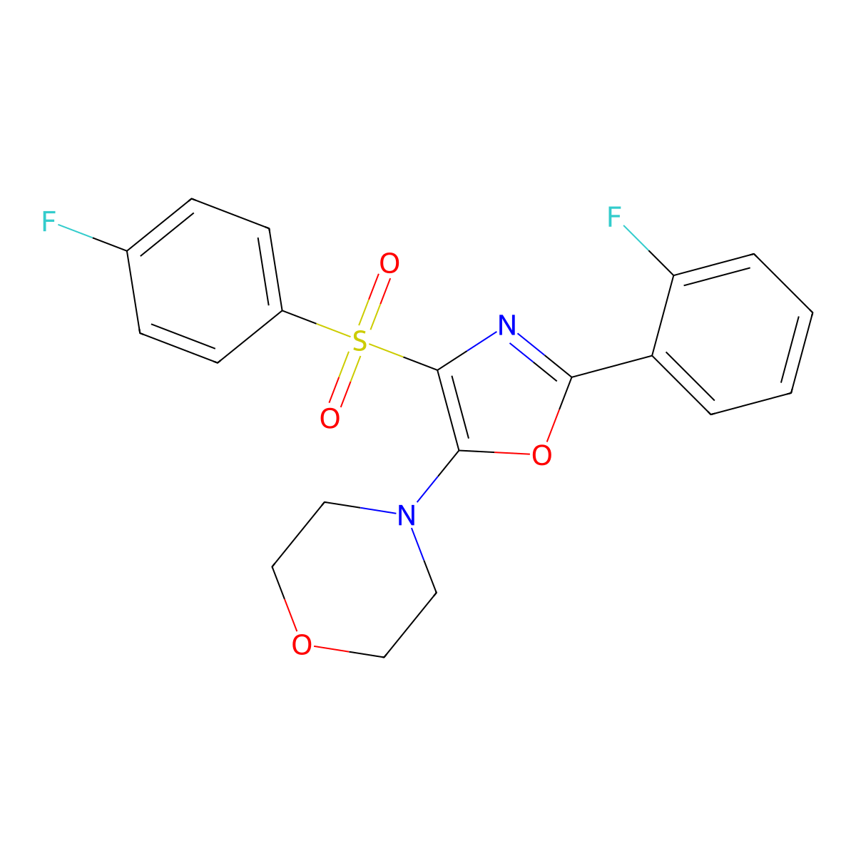 4-(2-(2-Fluorophenyl)-4-((4-fluorophenyl)sulfonyl)oxazol-5-yl)morpholine molecular structure, CAS 862798-51-4