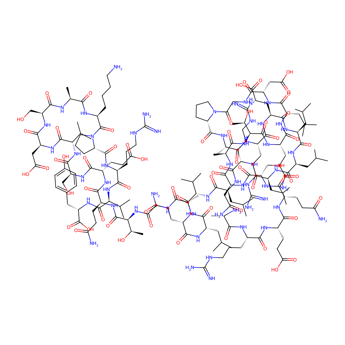 Copeptin (rat) molecular structure, CAS 86280-64-0