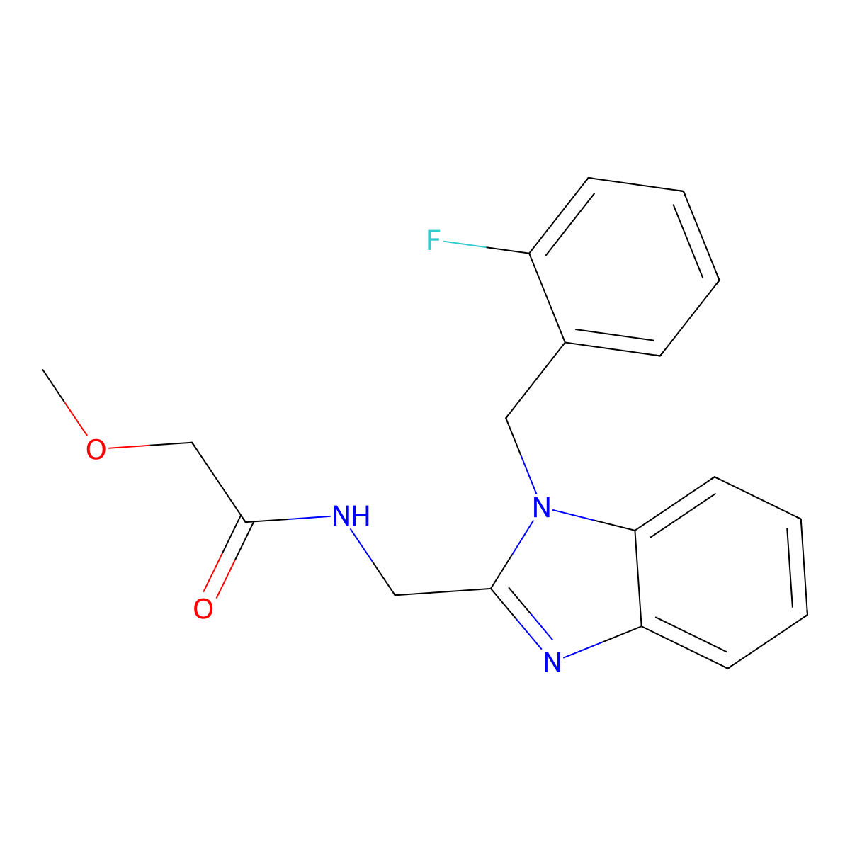 N-{[1-(2-fluorobenzyl)-1H-benzimidazol-2-yl]methyl}-2-methoxyacetamide molecular structure, CAS 862806-64-2