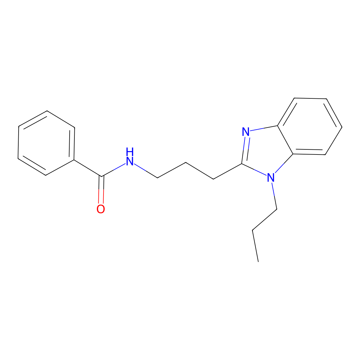N-[3-(1-propylbenzimidazol-2-yl)propyl]benzamide molecular structure, CAS 862806-83-5