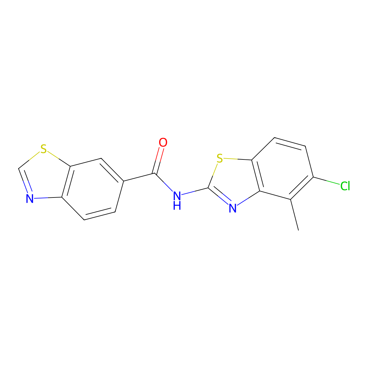 N-(5-chloro-4-methyl-1,3-benzothiazol-2-yl)-1,3-benzothiazole-6-carboxamide molecular structure, CAS 862807-36-1