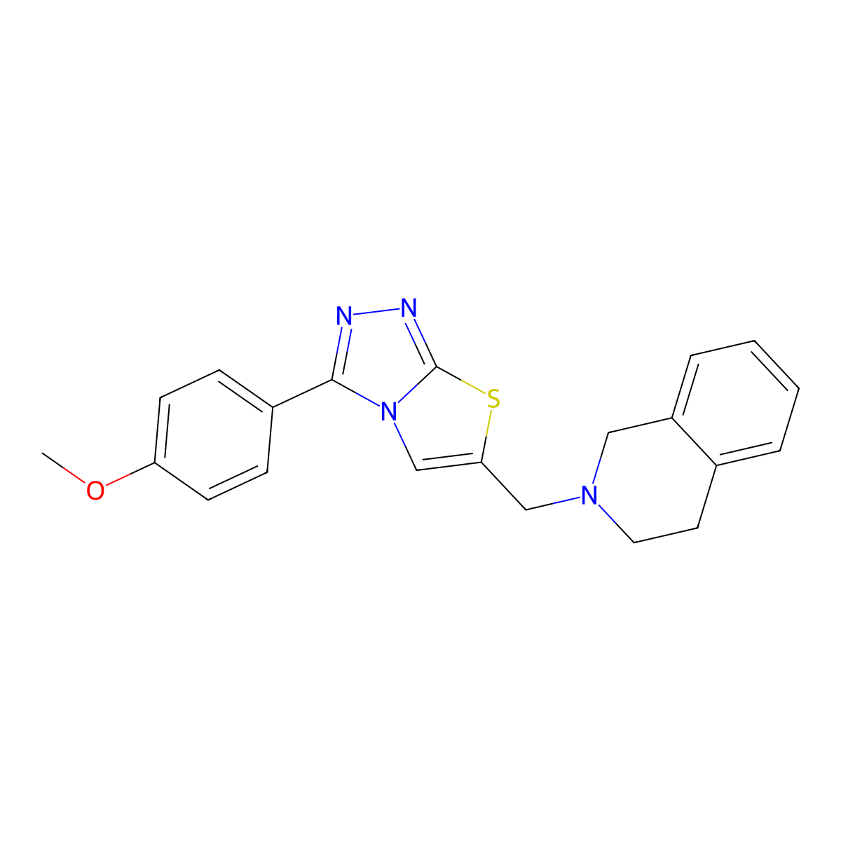 6-((3,4-dihydroisoquinolin-2(1H)-yl)methyl)-3-(4-methoxyphenyl)thiazolo[2,3-c][1,2,4]triazole molecular structure, CAS 862807-86-1