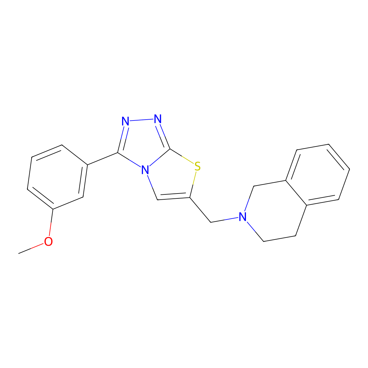 6-((3,4-dihydroisoquinolin-2(1H)-yl)methyl)-3-(3-methoxyphenyl)thiazolo[2,3-c][1,2,4]triazole molecular structure, CAS 862807-93-0