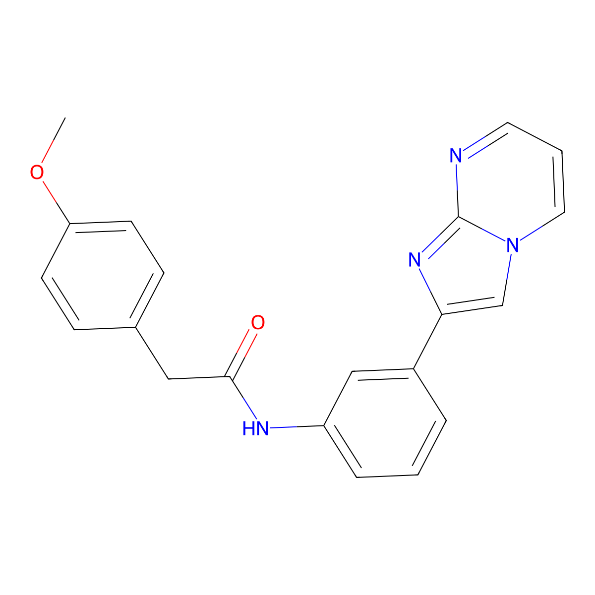 N-(3-(imidazo[1,2-a]pyrimidin-2-yl)phenyl)-2-(4-methoxyphenyl)acetamide molecular structure, CAS 862810-03-5