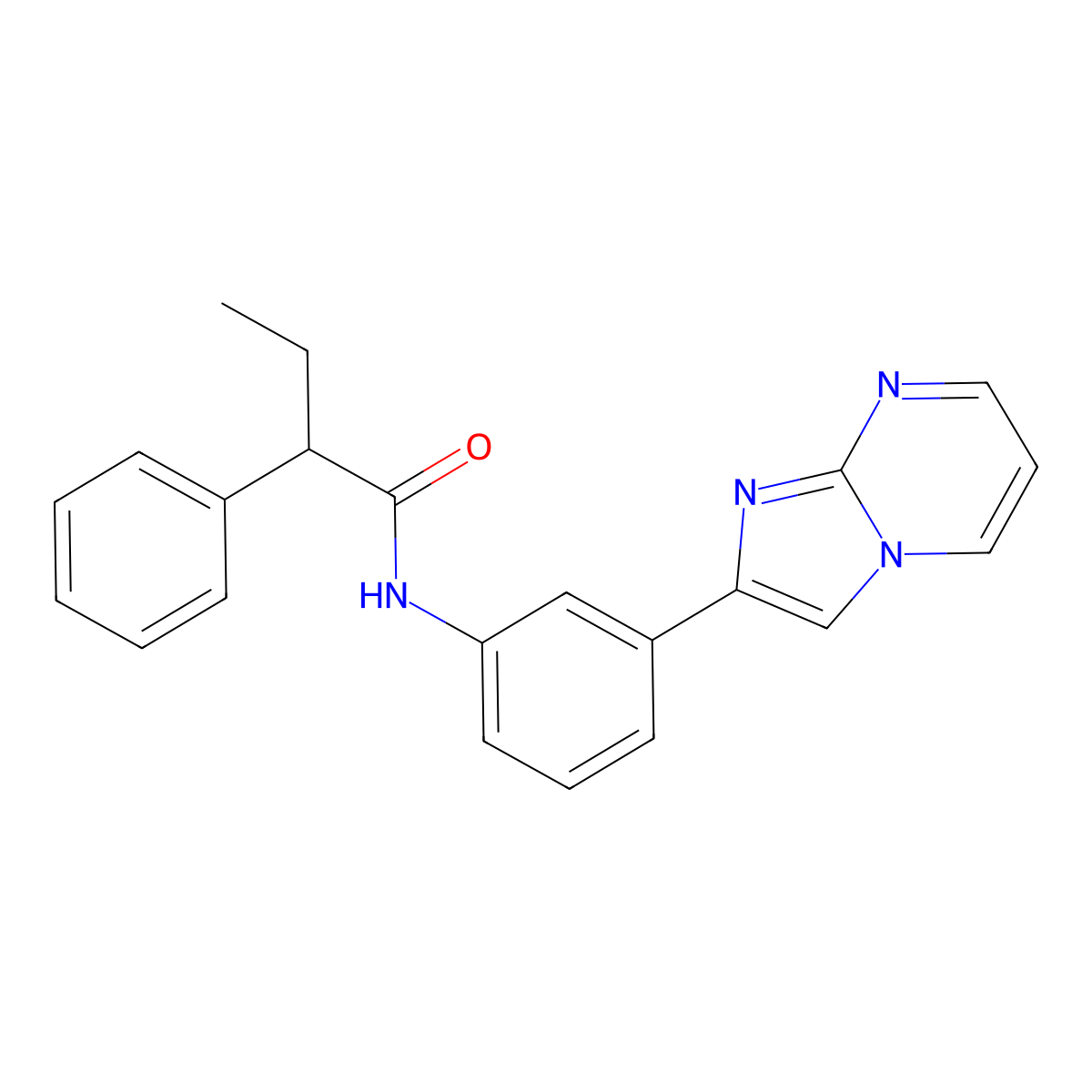 N-(3-(imidazo[1,2-a]pyrimidin-2-yl)phenyl)-2-phenylbutanamide molecular structure, CAS 862810-06-8