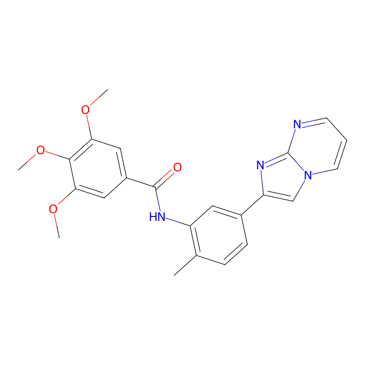 N-(5-{imidazo[1,2-a]pyrimidin-2-yl}-2-methylphenyl)-3,4,5-trimethoxybenzamide molecular structure, CAS 862810-29-5