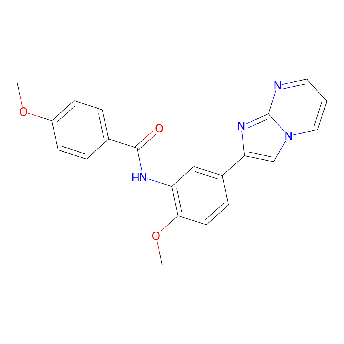 N-(5-(imidazo[1,2-a]pyrimidin-2-yl)-2-methoxyphenyl)-4-methoxybenzamide molecular structure, CAS 862810-70-6