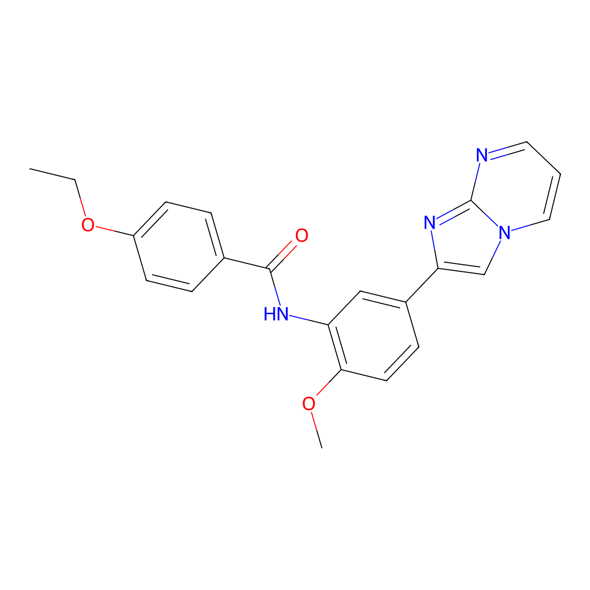 4-ethoxy-N-(5-{imidazo[1,2-a]pyrimidin-2-yl}-2-methoxyphenyl)benzamide molecular structure, CAS 862810-72-8