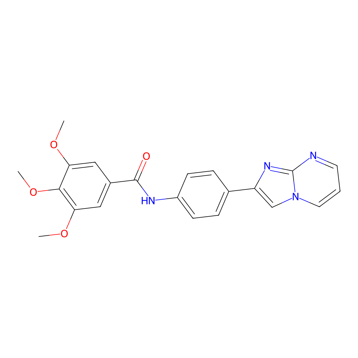 N-(4-(imidazo[1,2-a]pyrimidin-2-yl)phenyl)-3,4,5-trimethoxybenzamide molecular structure, CAS 862811-25-4