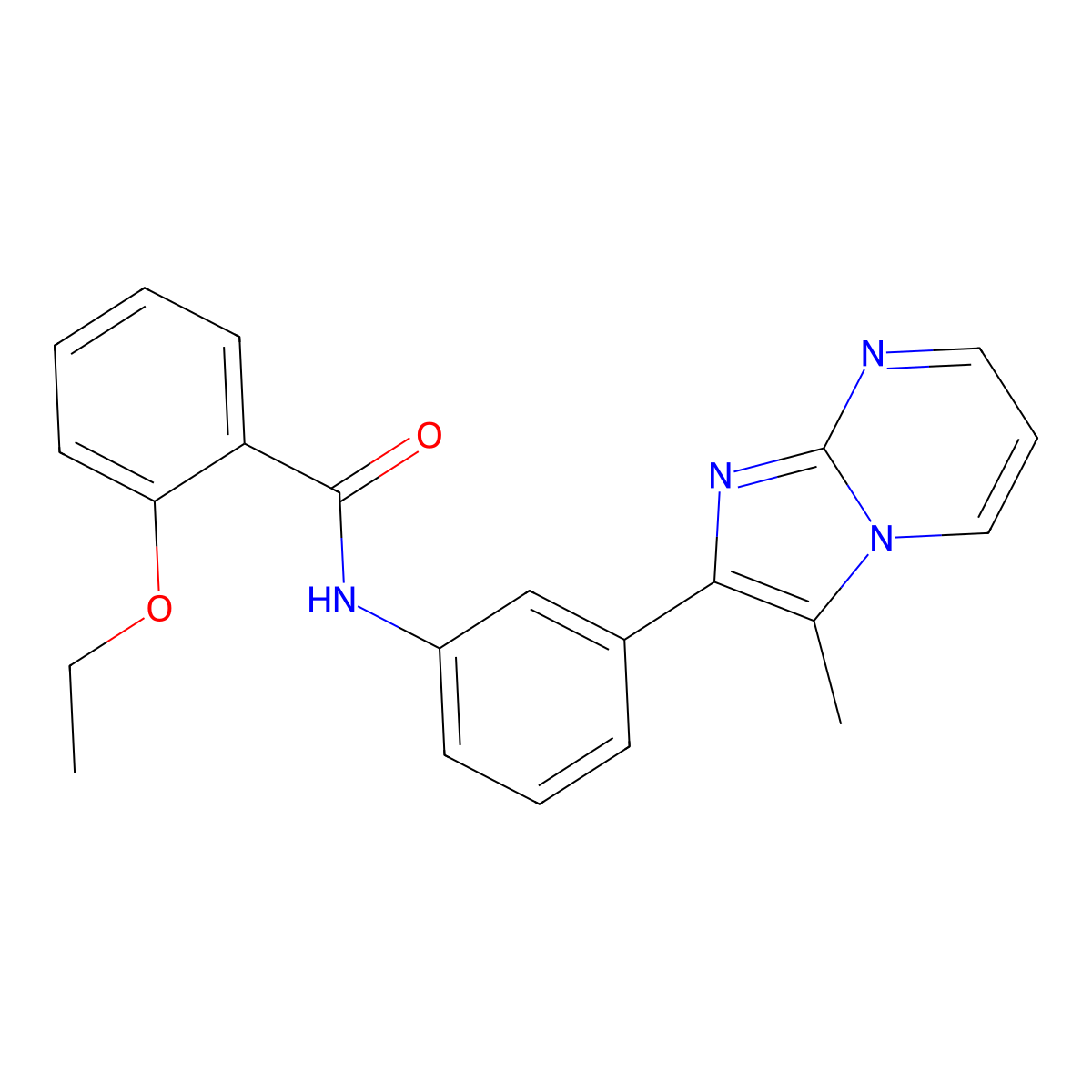 2-ethoxy-N-(3-(3-methylimidazo[1,2-a]pyrimidin-2-yl)phenyl)benzamide molecular structure, CAS 862811-63-0