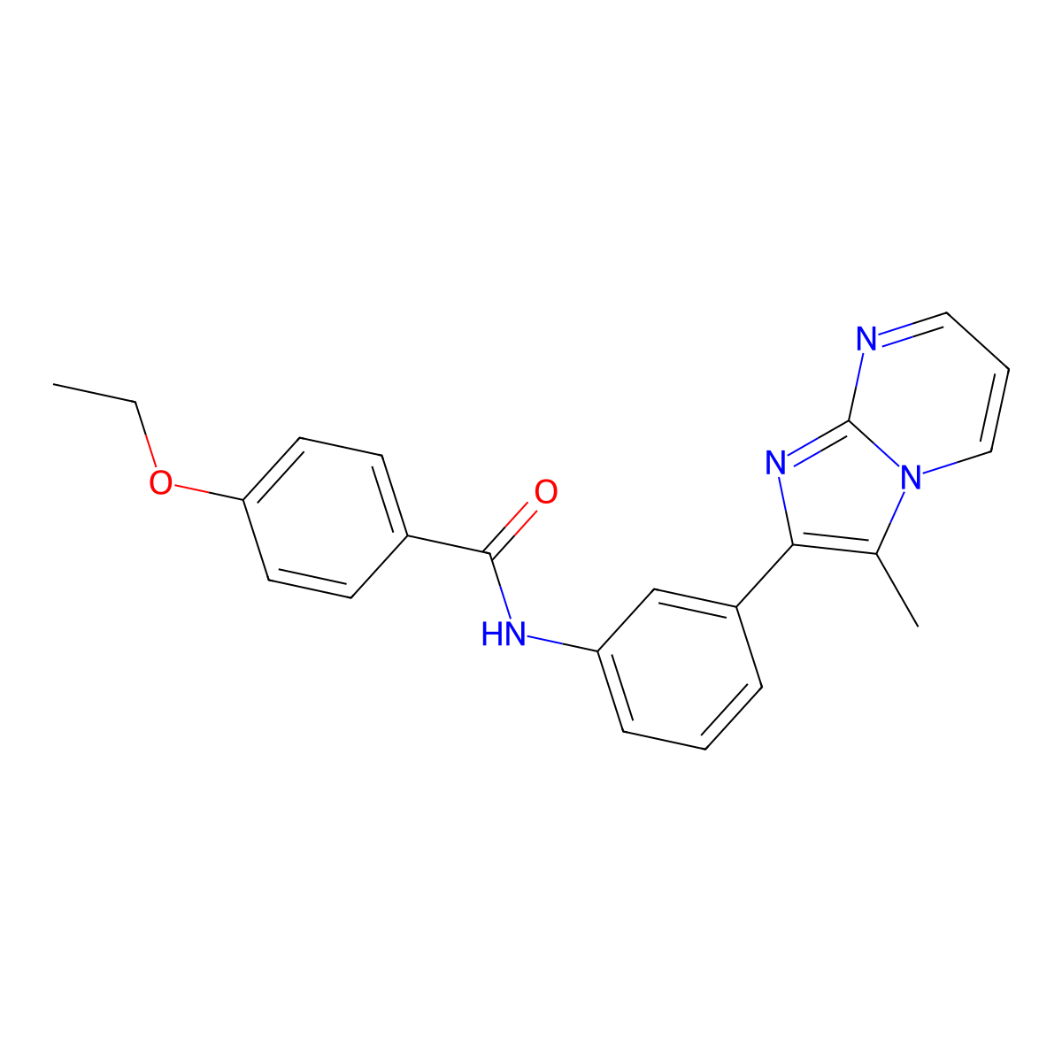 4-ethoxy-N-(3-(3-methylimidazo[1,2-a]pyrimidin-2-yl)phenyl)benzamide molecular structure, CAS 862811-64-1