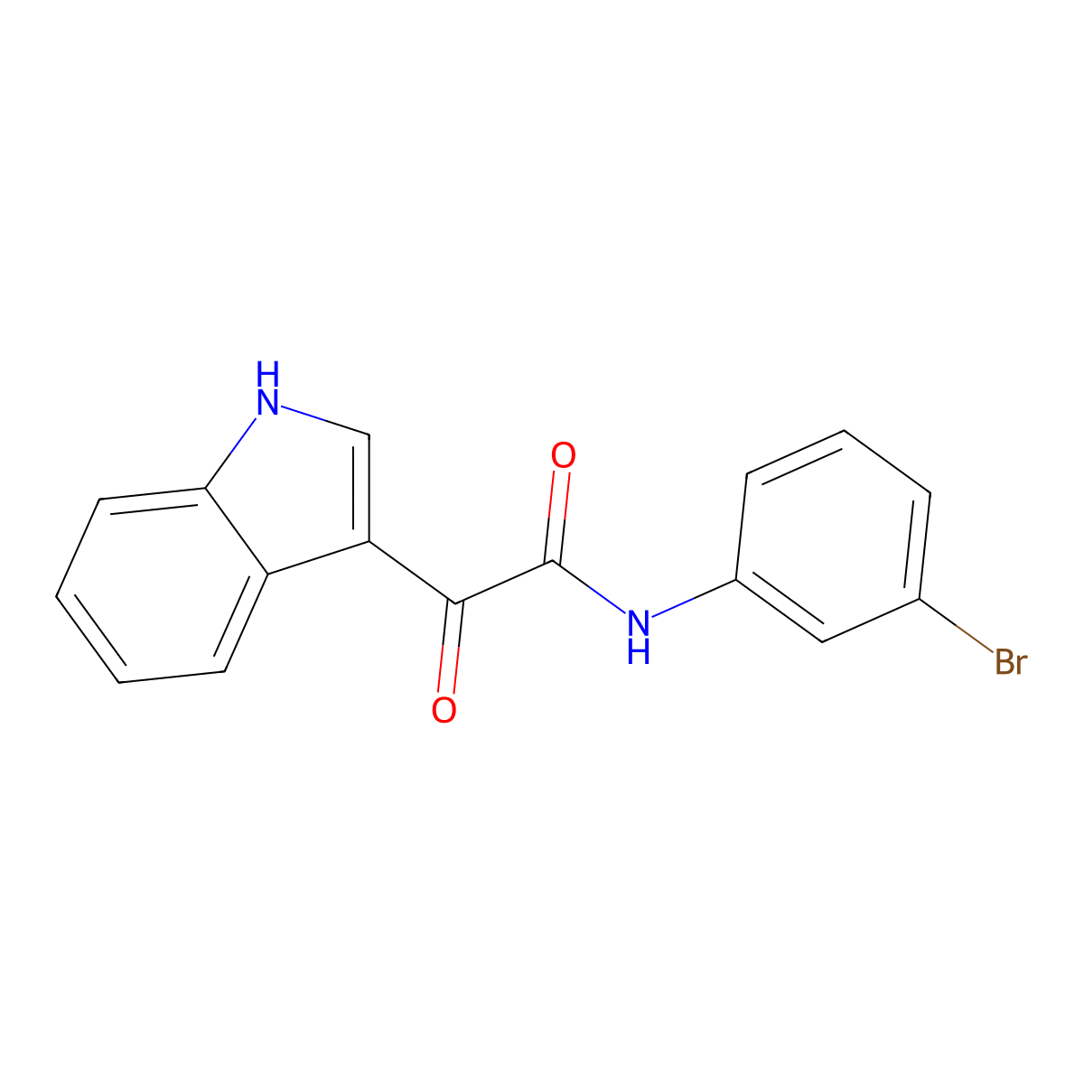 N-(3-bromophenyl)-2-(1H-indol-3-yl)-2-oxoacetamide molecular structure, CAS 862813-27-2
