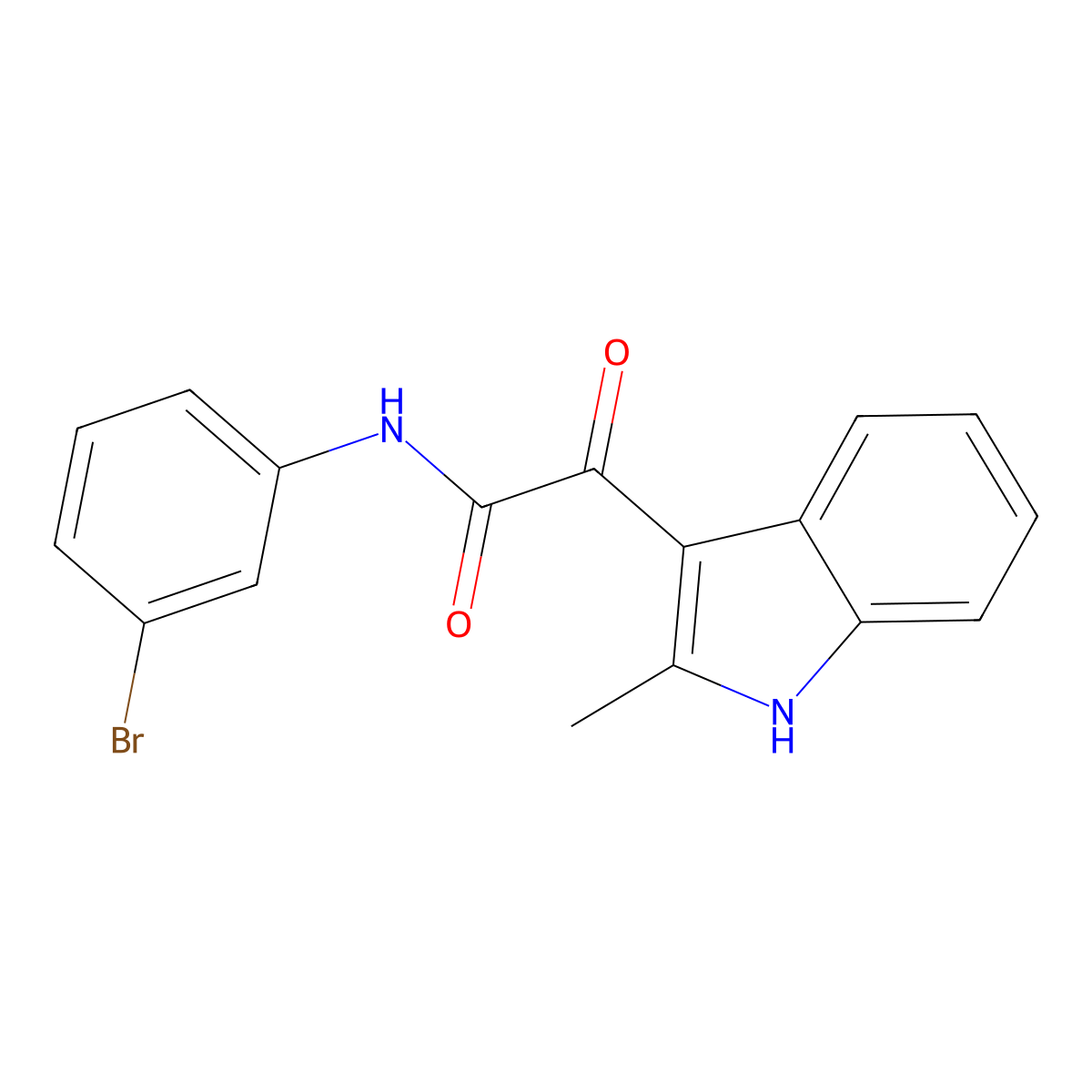 N-(3-bromophenyl)-2-(2-methyl-1H-indol-3-yl)-2-oxoacetamide molecular structure, CAS 862813-49-8
