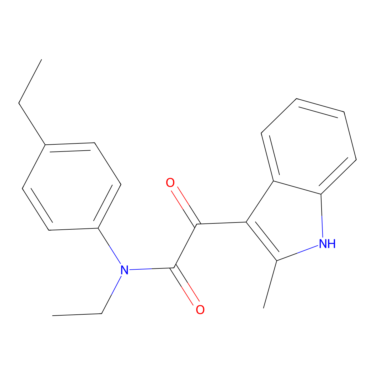 N-ethyl-N-(4-ethylphenyl)-2-(2-methyl-1H-indol-3-yl)-2-oxoacetamide molecular structure, CAS 862813-75-0