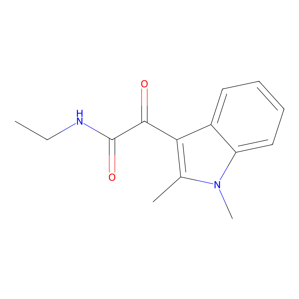 2-(1,2-dimethyl-1H-indol-3-yl)-N-ethyl-2-oxoacetamide molecular structure, CAS 862814-27-5