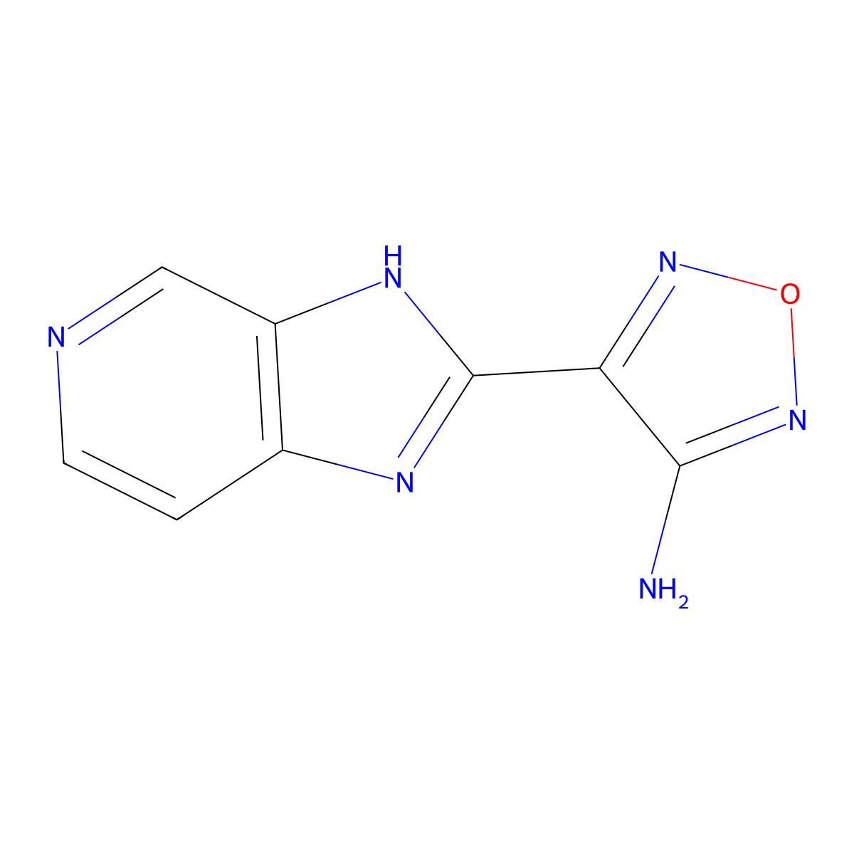4-{3h-Imidazo[4,5-c]pyridin-2-yl}-1,2,5-oxadiazol-3-amine molecular structure, CAS 862815-00-7