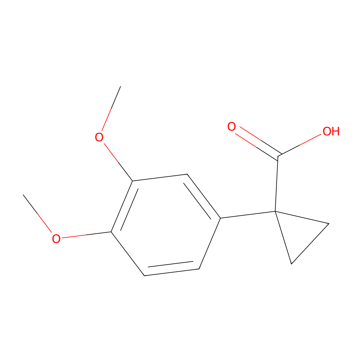1-(3,4-Dimethoxyphenyl)Cyclopropanecarboxylic Acid molecular structure, CAS 862821-16-7