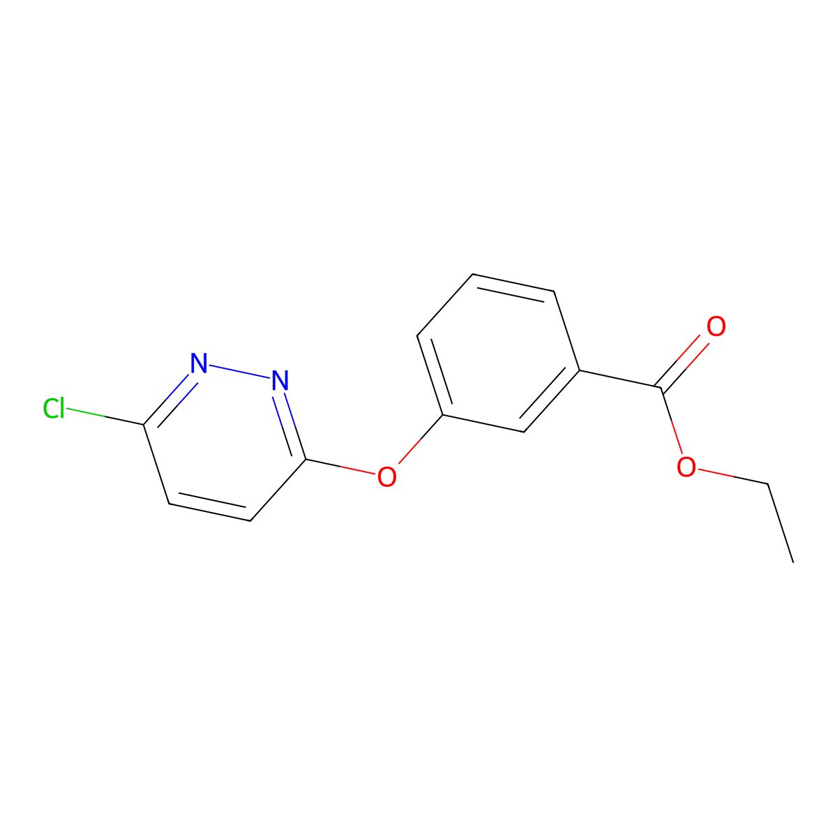 Ethyl 3-(6-chloropyridazin-3-yloxy)benzoate molecular structure, CAS 862821-18-9