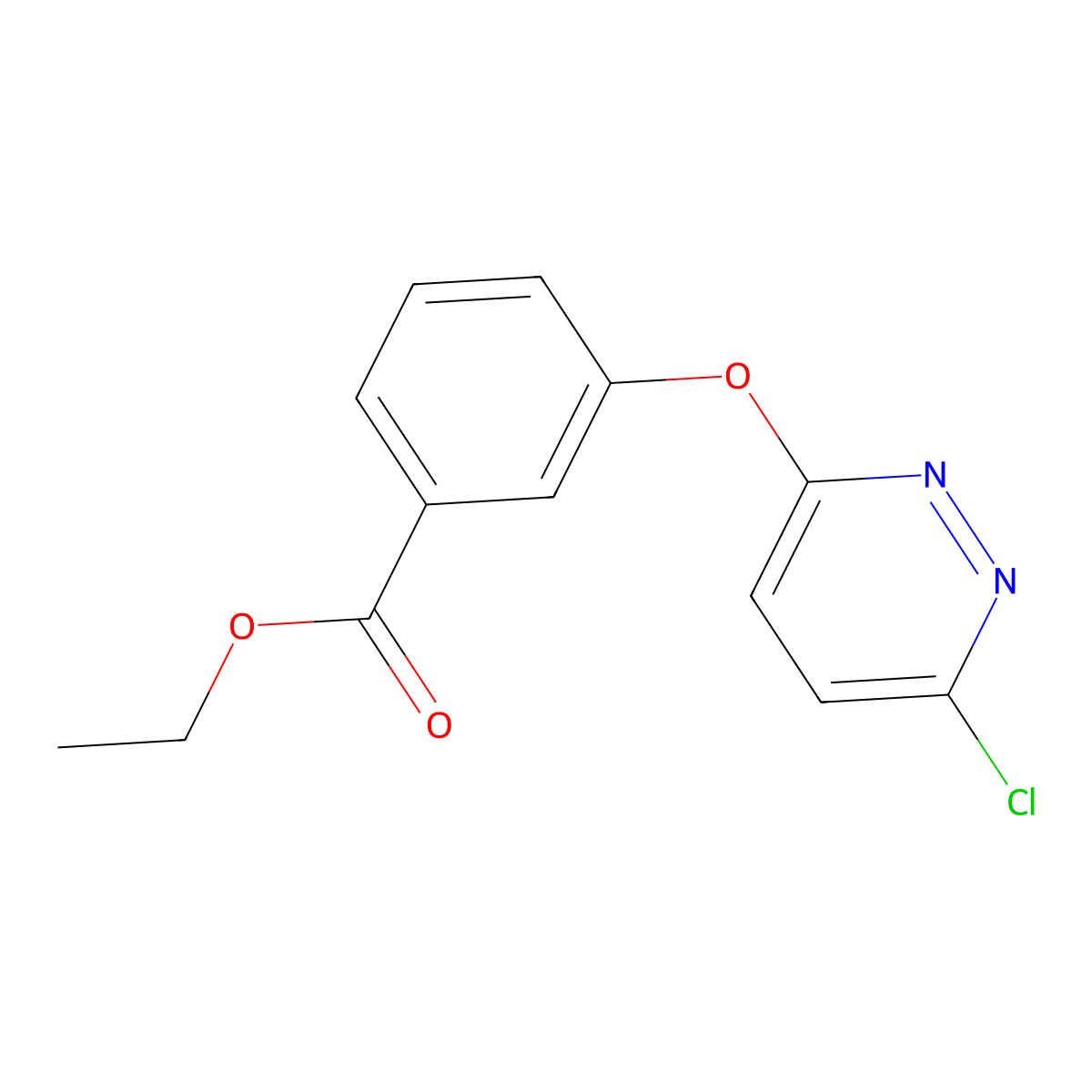 Ethyl 3-(6-chloropyridazin-3-yloxy)benzoate molecular structure, CAS 862821-18-9
