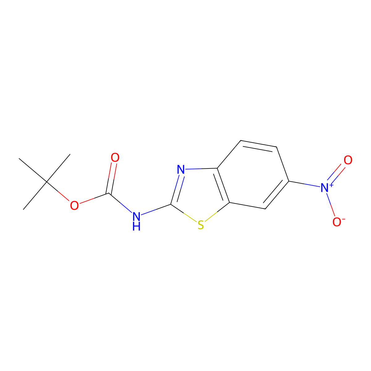 (6-Nitro-benzothiazol-2-yl)-carbamic acid tert-butyl ester molecular structure, CAS 862822-06-8