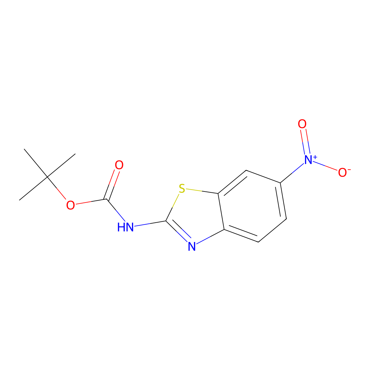 (6-Nitro-benzothiazol-2-yl)-carbamic acid tert-butyl ester molecular structure, CAS 862822-06-8