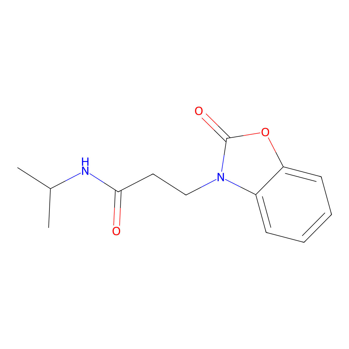 3-(2-oxo-1,3-benzoxazol-3-yl)-N-propan-2-ylpropanamide molecular structure, CAS 862827-34-7