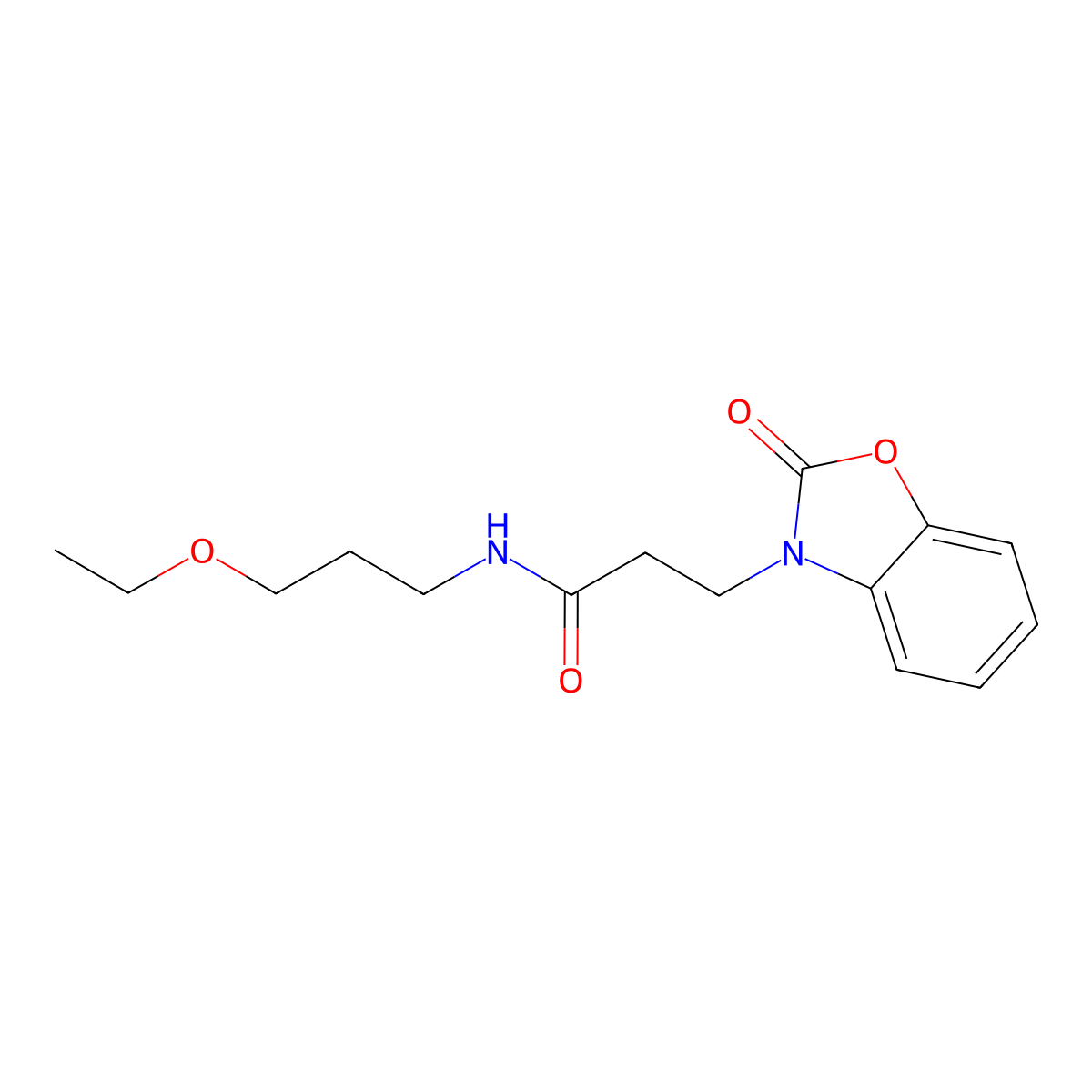 N-(3-ethoxypropyl)-3-(2-oxobenzo[d]oxazol-3(2H)-yl)propanamide molecular structure, CAS 862827-37-0