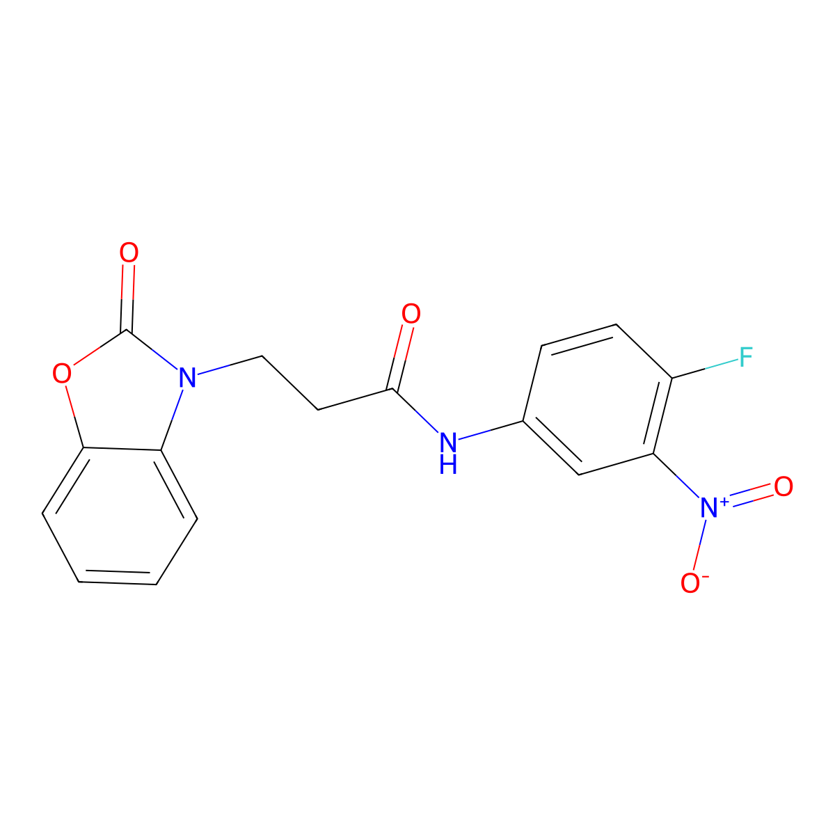 N-(4-fluoro-3-nitrophenyl)-3-(2-oxobenzo[d]oxazol-3(2H)-yl)propanamide molecular structure, CAS 862827-53-0