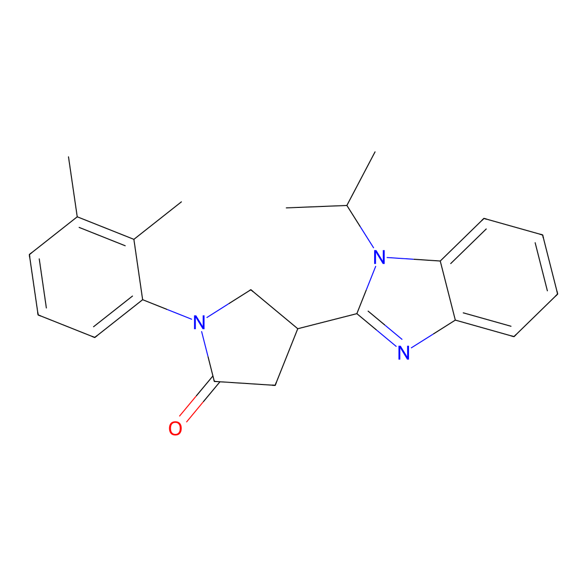 1-(2,3-dimethylphenyl)-4-(1-isopropyl-1H-benzo[d]imidazol-2-yl)pyrrolidin-2-one molecular structure, CAS 862828-19-1
