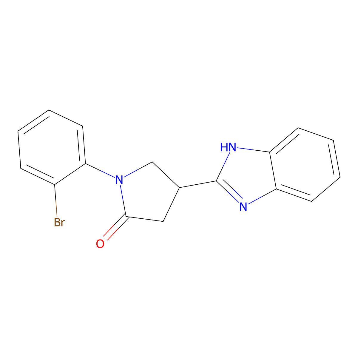4-(1H-benzimidazol-2-yl)-1-(2-bromophenyl)pyrrolidin-2-one molecular structure, CAS 862828-31-7