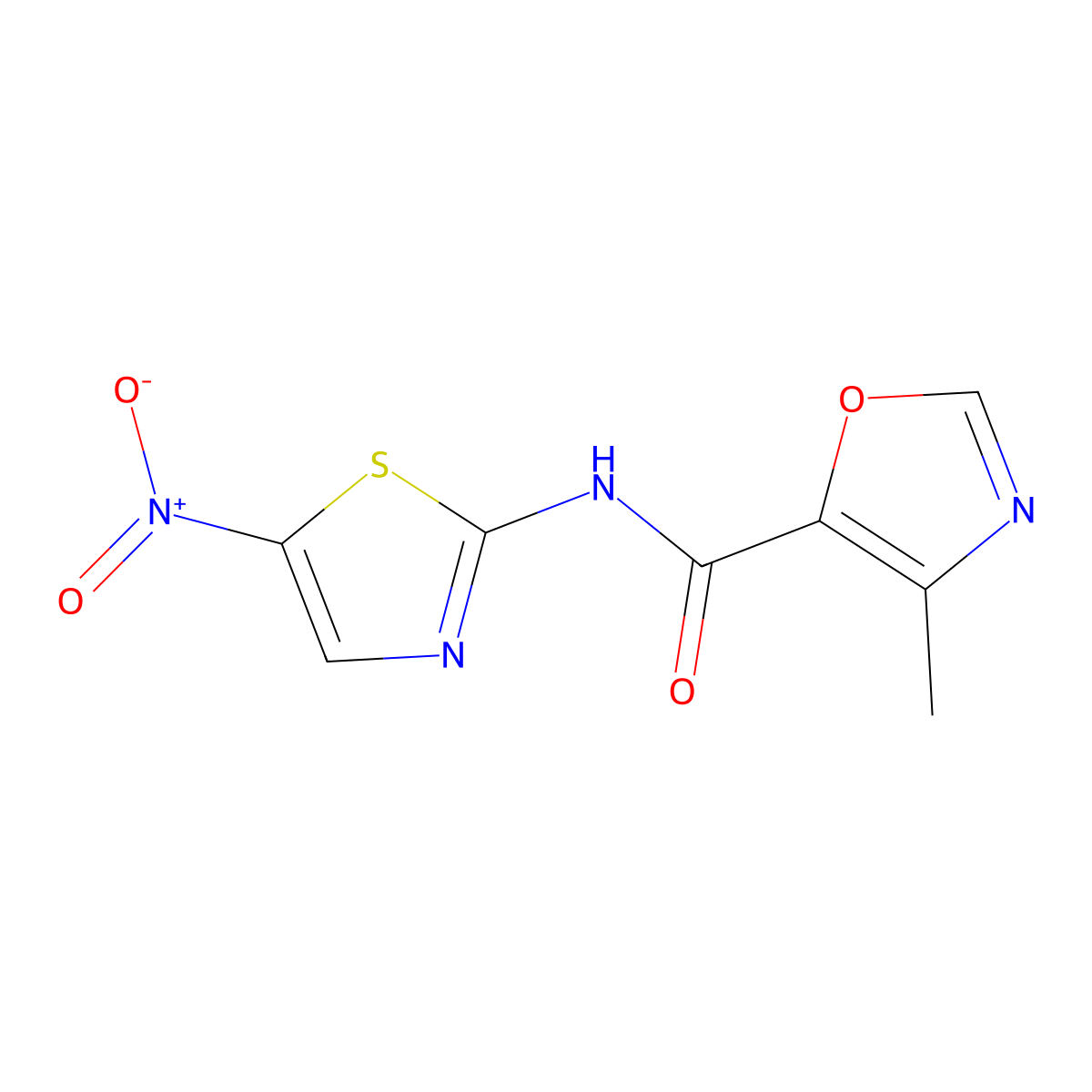 4-methyl-N-(5-nitro-1,3-thiazol-2-yl)-1,3-oxazole-5-carboxamide molecular structure, CAS 862829-10-5