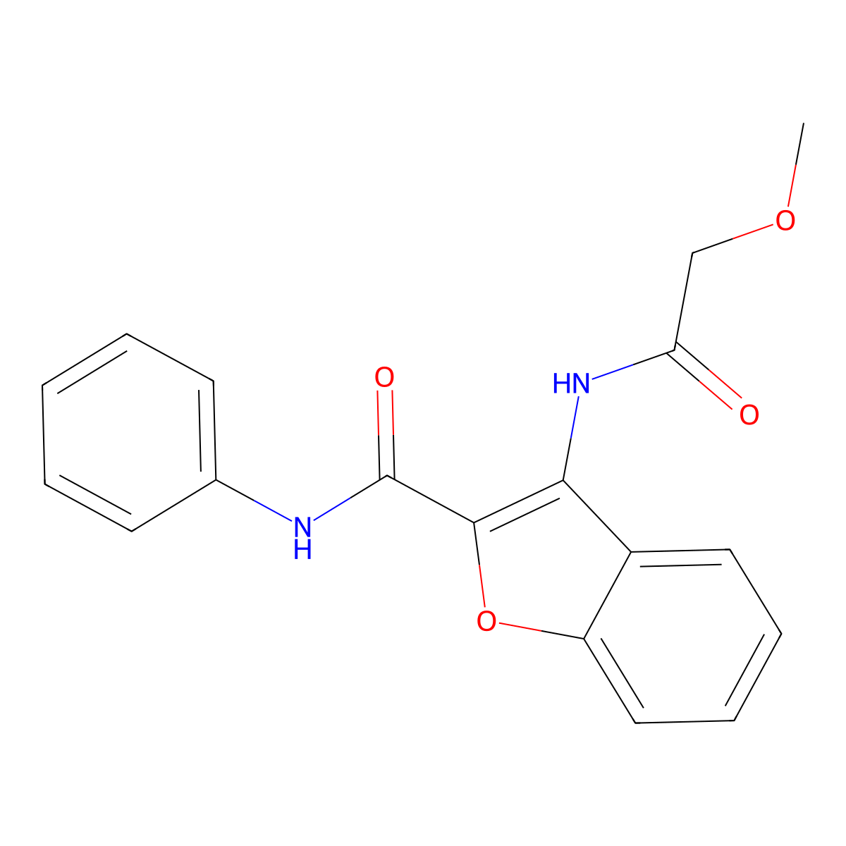 3-(2-methoxyacetamido)-N-phenylbenzofuran-2-carboxamide molecular structure, CAS 862829-65-0