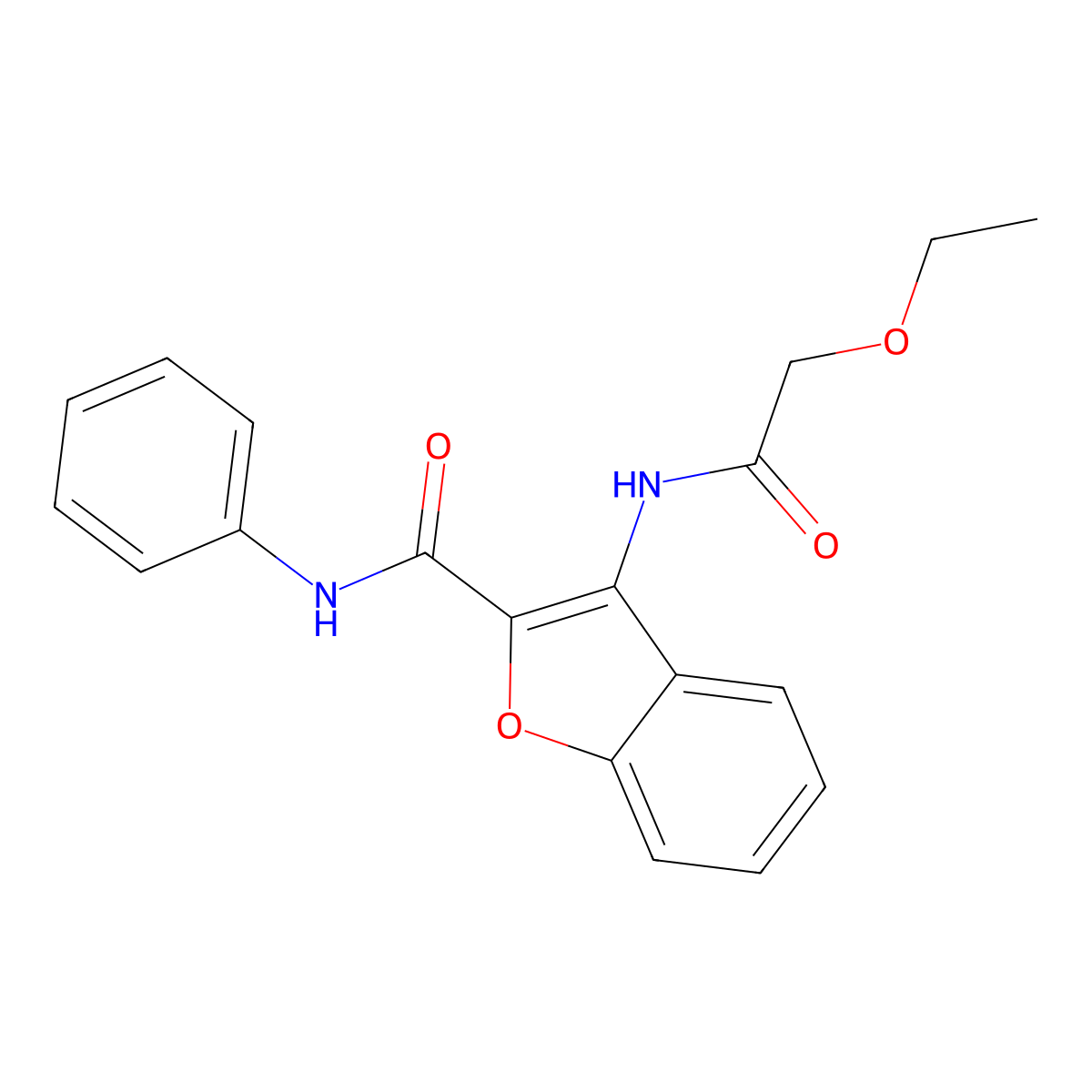 3-(2-ethoxyacetamido)-N-phenylbenzofuran-2-carboxamide molecular structure, CAS 862829-66-1